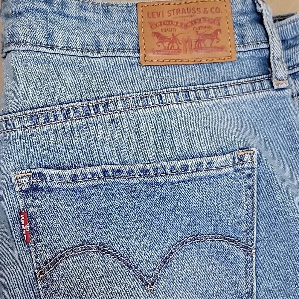 Limited Edition Levi's 721 Blue Jeans with Floral Poppy Embroidery Size 32 EUC - Picture 4 of 16
